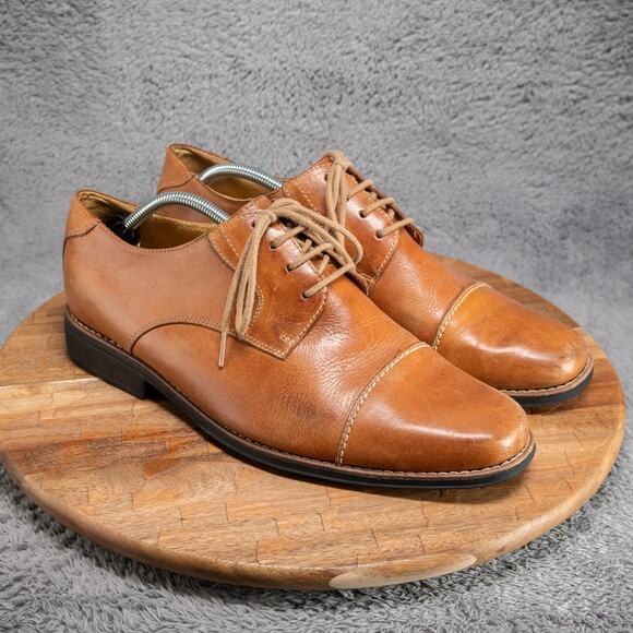 Sandro Moscoloni Bryan Brown Leather Cap Toe Derby 17763 US Men’s Sz 11.5 - Picture 1 of 9